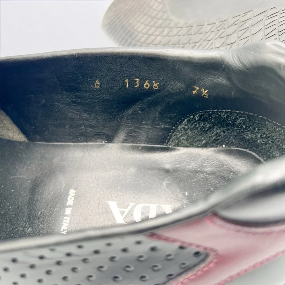 Prada Black Leather Slip-On Loafers - Picture 7 of 9